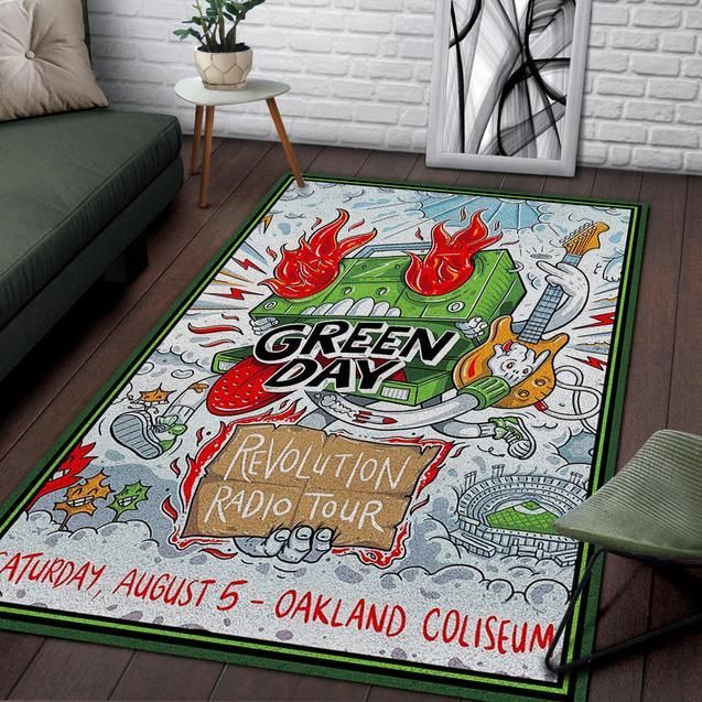 Green Day Revolution Radio Tour Area Rug