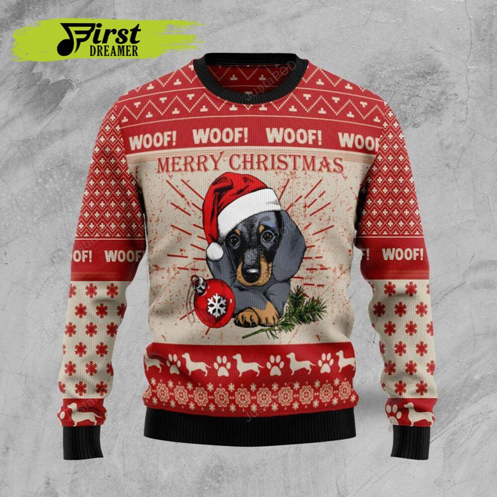 Merry Christmas Dachshund Ugly Sweater – TXTrend Shop