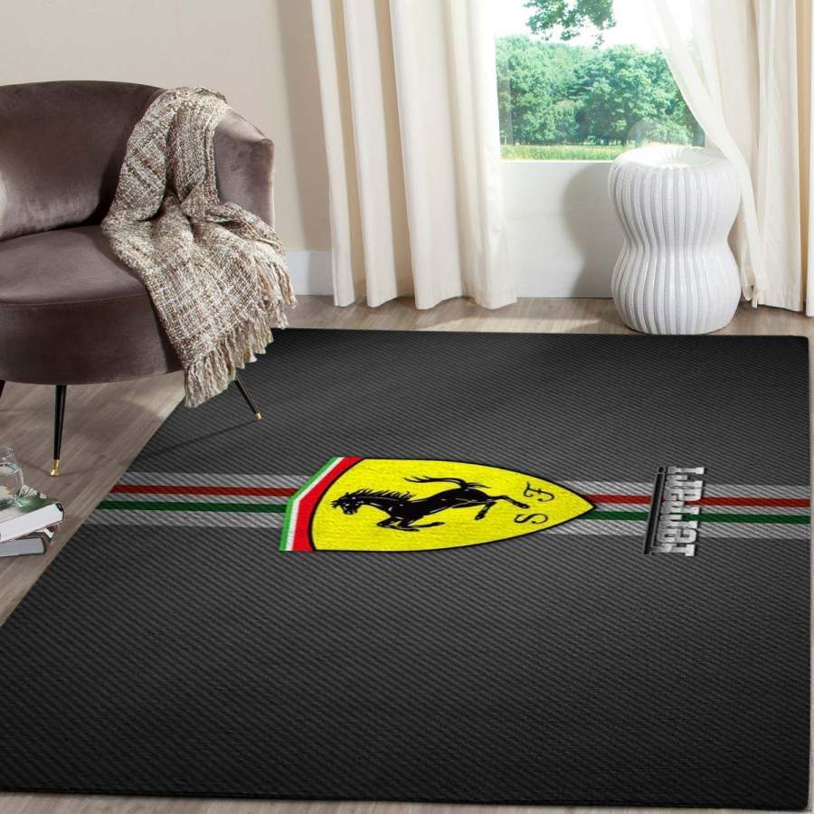 Ferrari Logo SuperCars Area Rugs Living Room Carpet FN121221 Local Brands Floor Decor The US Decor