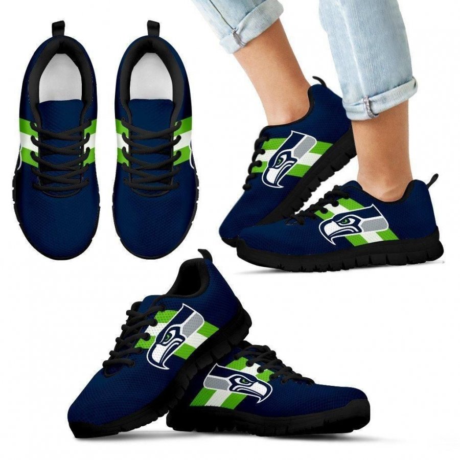 Three Colors Vertical Seattle Seahawks Sneakers #307