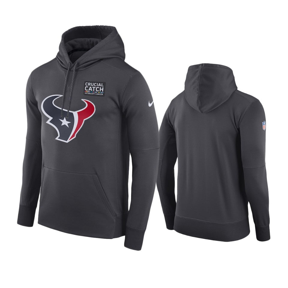 Houston Texans Anthracite Crucial Catch Hoodie