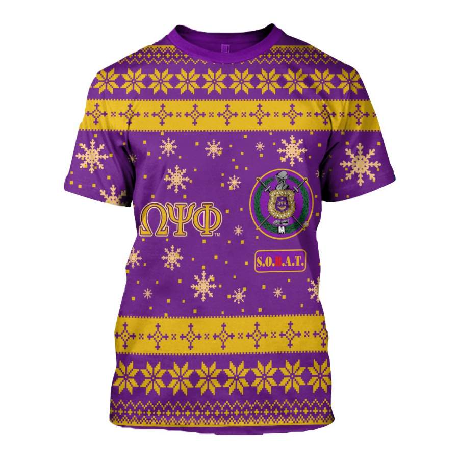 3D ALL OVER OMEGA PSI PHI UGLY SWEATER 21020192