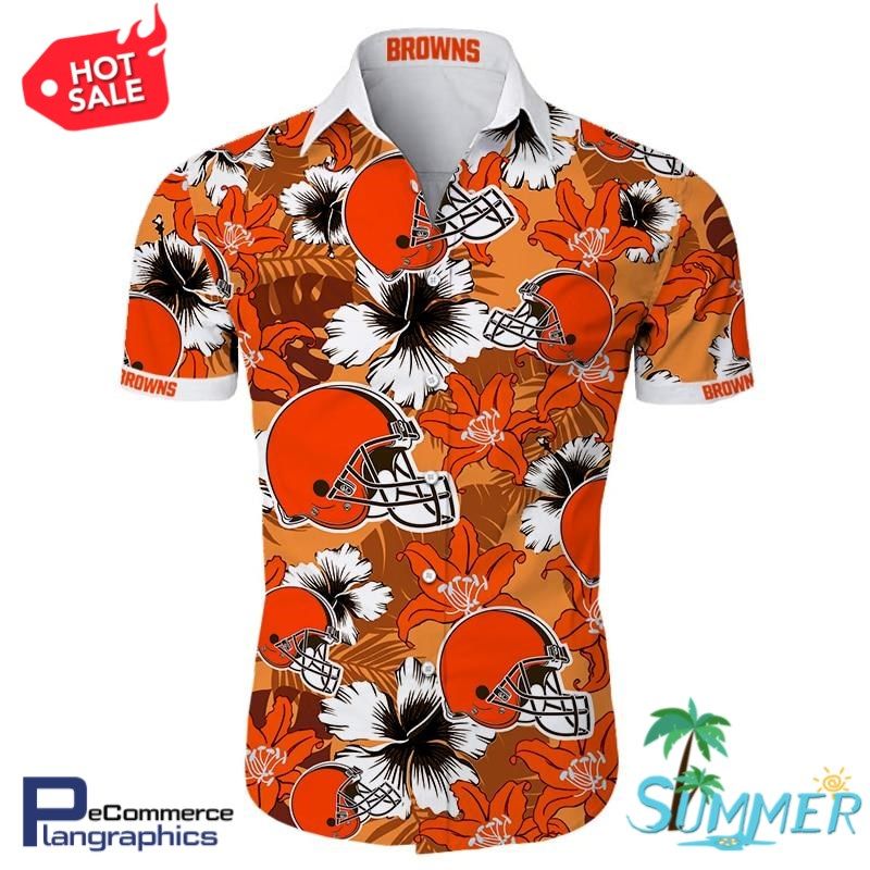 Cleveland Browns Hawaiian Aloha Shirt Hawaiian Shorts Beach Short Shirt - Product by Prowallart Shop