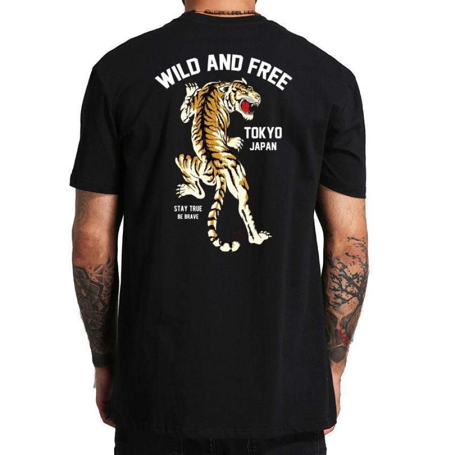 Mens Tiger Harajuku Tokyo Japan Cool Animal Wild T Shirt