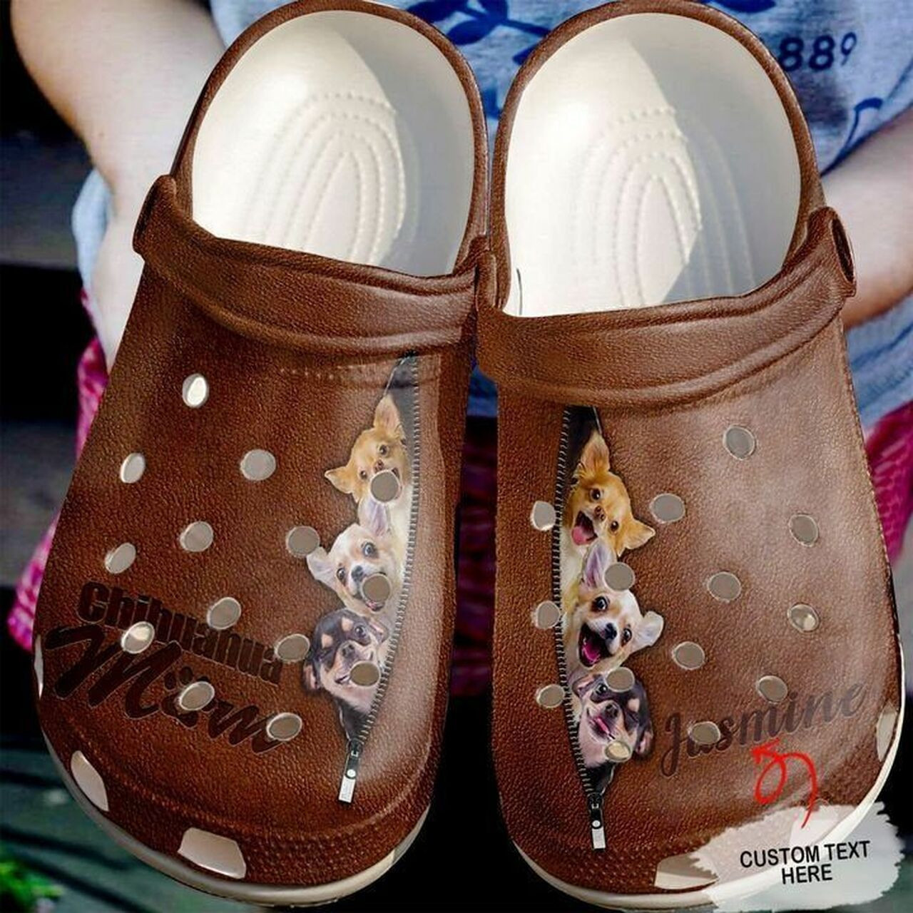 Chihuahua Custom Name Animal Crocs Crocband Clog Comfortable Water Shoes