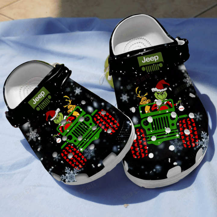 Christmas Jeep Crocs Classic Clogs Shoes