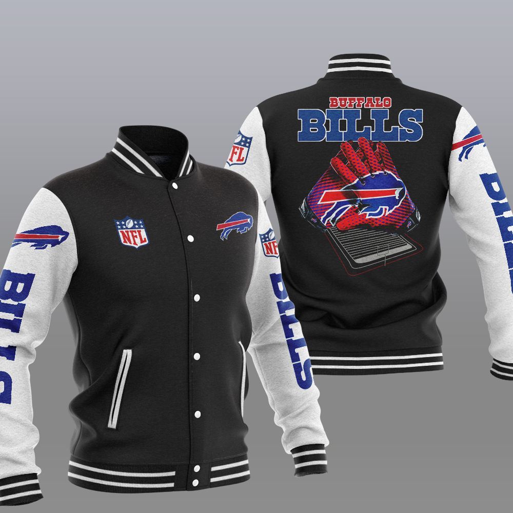 Buffalo Bills Black Baseball Jacket