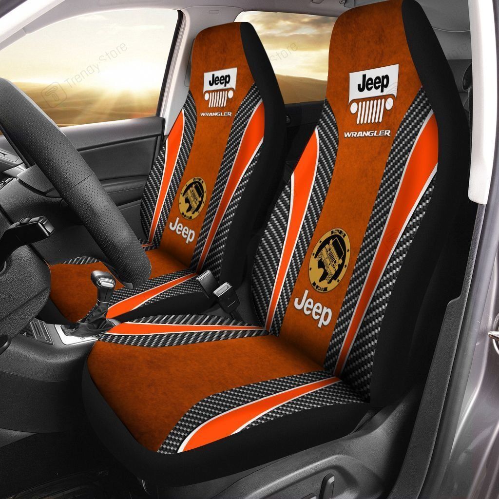 JEEP WRANGLER CAR SEAT COVER (SET OF 2) VER 1 (ORANGE)