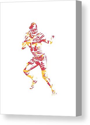 Travis Kelce Kansas City Chiefs Apparel T Shirt Pixel Art 2 Joe Hamilton Canvas Print