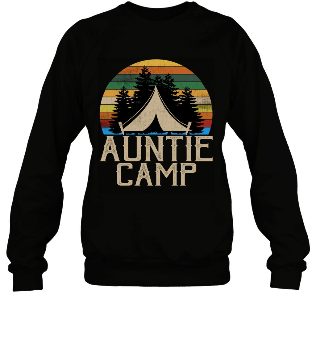 Auntie Camp Vintage Retro Funny Camping Women Shirt Sweatshirt