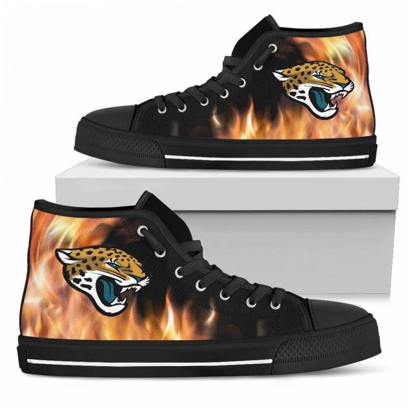 Fighting Like Fire Jacksonville Jaguars High Top Shoes #544