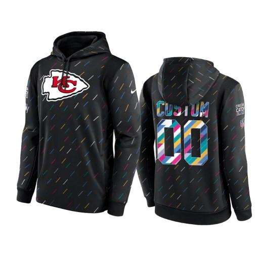 Kansas City Chiefs Custom Charcoal 2021 Crucial Catch Therma Pullover Hoodie