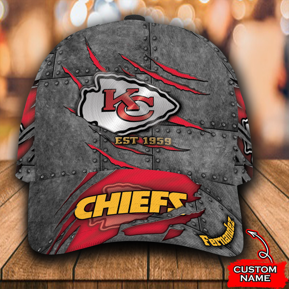 Personalized Kansas City Chiefs Est 1959 All Over Print 3D Baseball Cap – Red