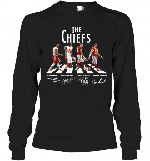 The Kansas City Chiefs Football Abbey Road Signatures Long Sleeve T-Shirt