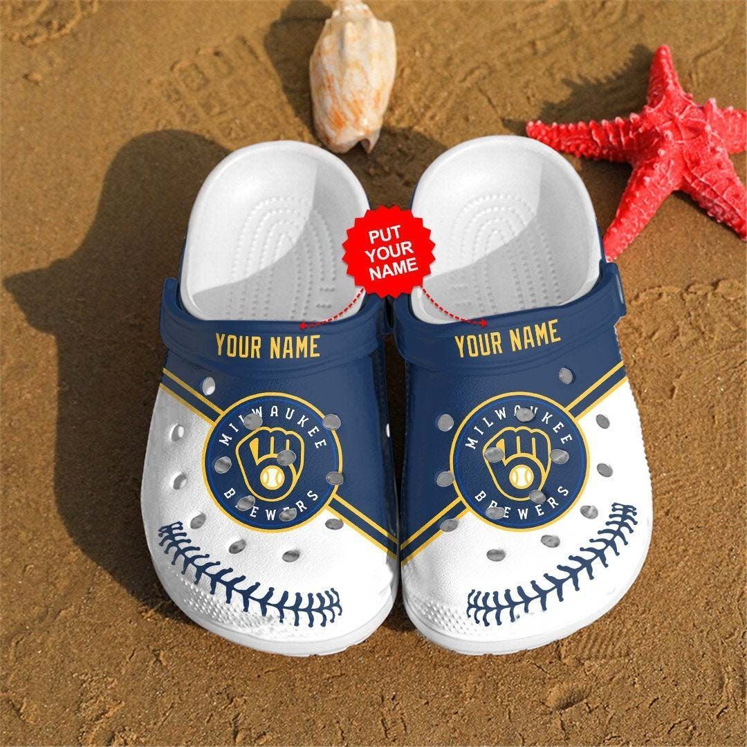 Milwaukee Brewers Personalized Crocs Classic Clogs