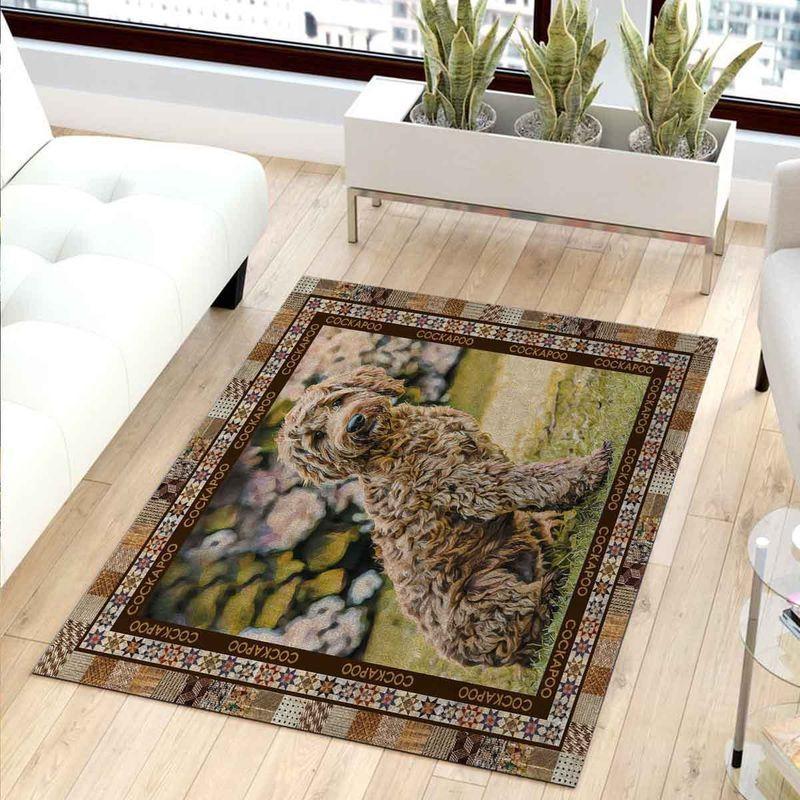 Cockapoo Portrait Area Rug