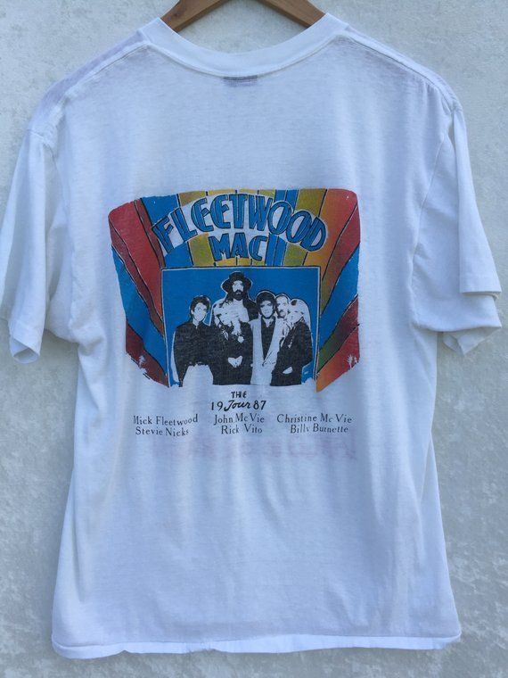 Rare Vintage 1987 Fleetwood Mac Tango In The Night Tour Shirt