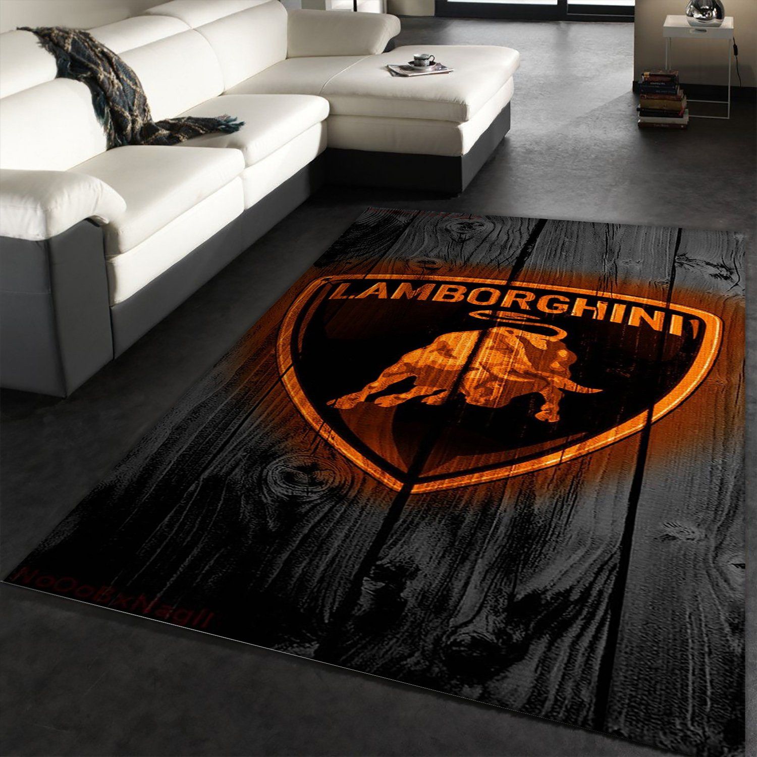 Lamborghini Logo Rug Bedroom Rug Christmas Gift US Decor