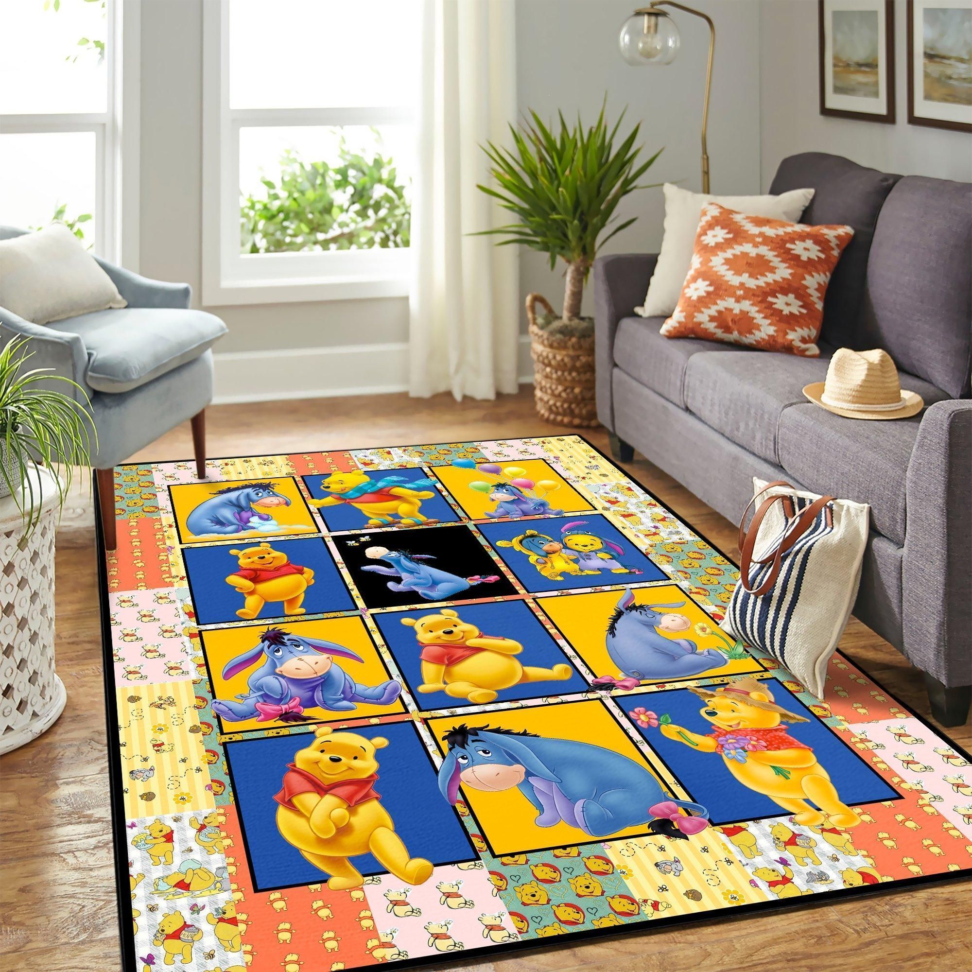 Winnie The Pooh And Eeyore Area Rug Geeky Carpet – Home Decor – Bedroom Living Room Decor