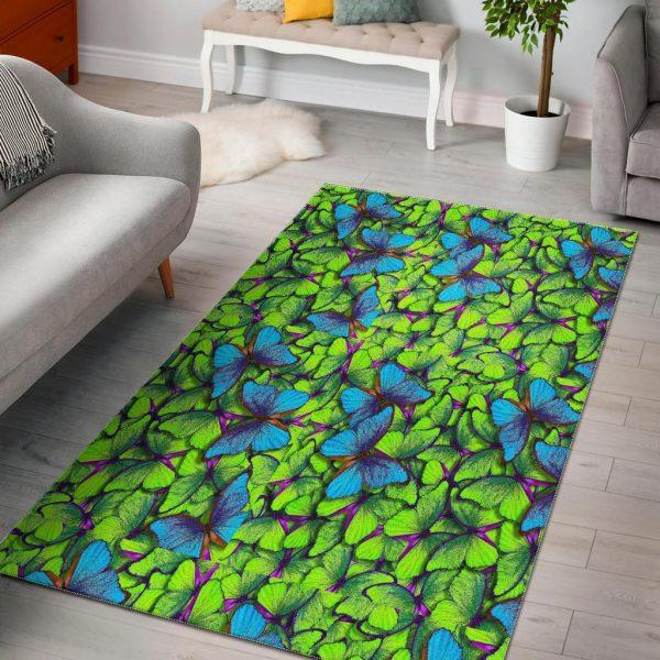Green Blue Butterfly Pattern Print H &hellip;
