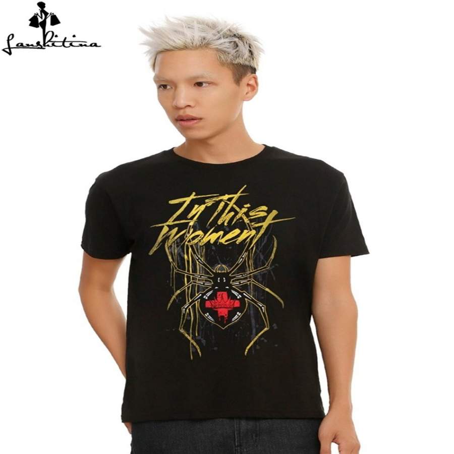 men t-shirt Printed T-shirt men casual shirt In This Moment Black Widow Spider T-Shirt