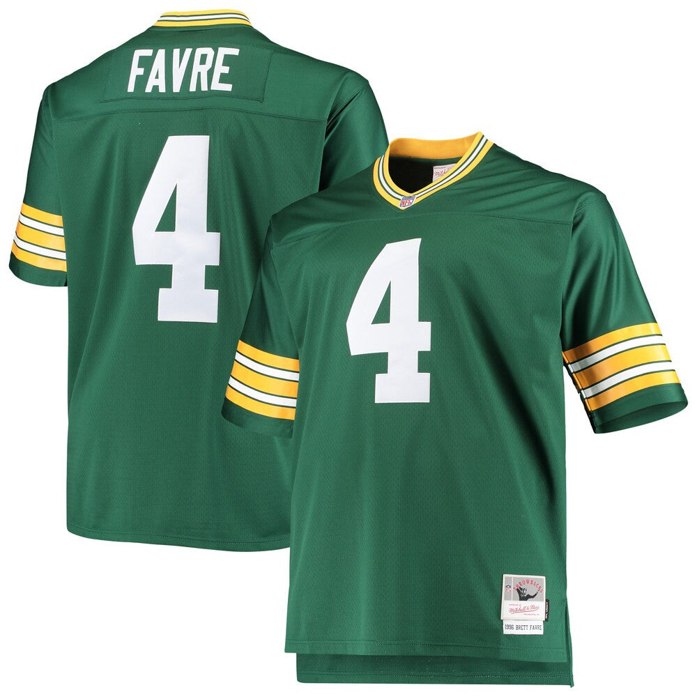 Men’S Green Bay Packers Brett Favre Mitchell & Ness Green Big & Tall ...