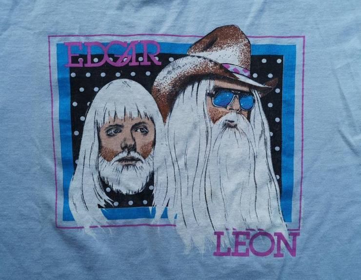 Vintage And Rare 80 S Edgar Winter And Leon Russell Concert Shirt