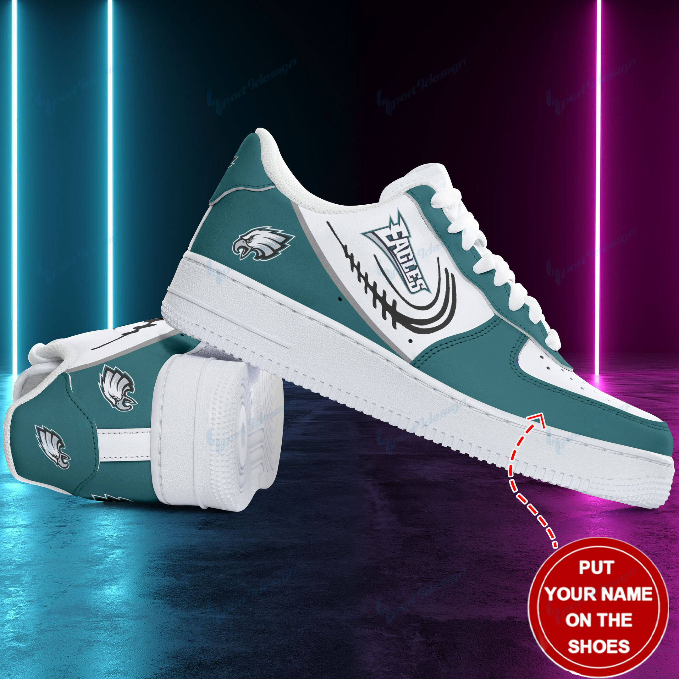 Philadelphia Eagles Af1 Shoes 348 – Donelanetop Store