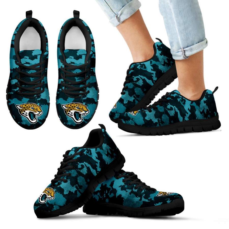 Arches Top Fabulous Camouflage Background Jacksonville Jaguars Sneakers