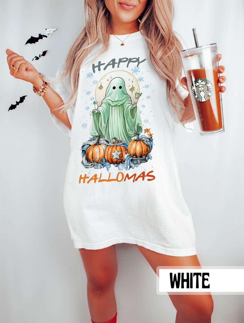 Happy Hallomas Shirt, Halloween Christmas Shirt, Funny Christmas Shirt, Cute Halloween Shirt, Halloween Christmas Gift, Xmas Shirt