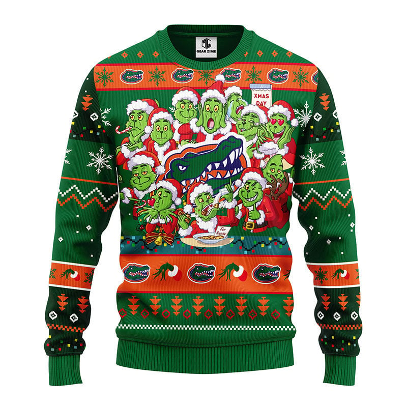 Florida Gators 12 Grinch Xmas Day Ugly Christmas Sweater