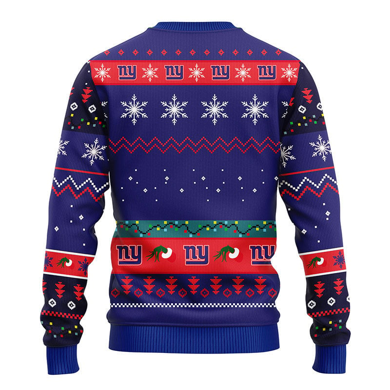 New York Giants 12 Grinch Xmas Day Ugly Christmas Sweater