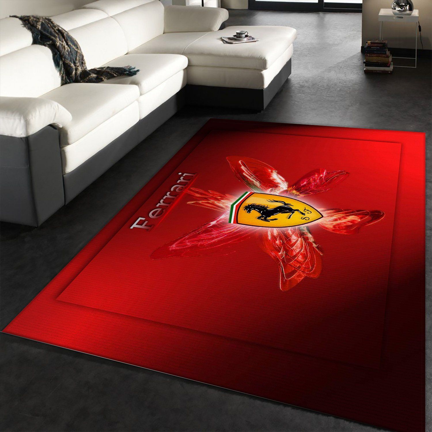 Logos Ferrari Area Rug For Christmas Living Room Home Decor Floor Decor