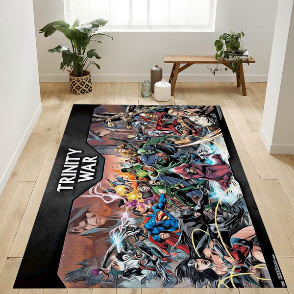Dc Comics The Trinity War Area Rug For Gift Bedroom Rug Home Decor Floor Decor