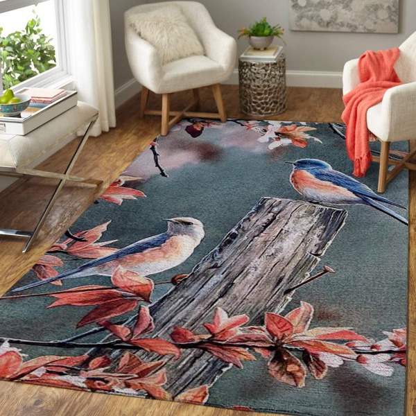 Birds Area Rug, Animal Print Floor Decor 1910167