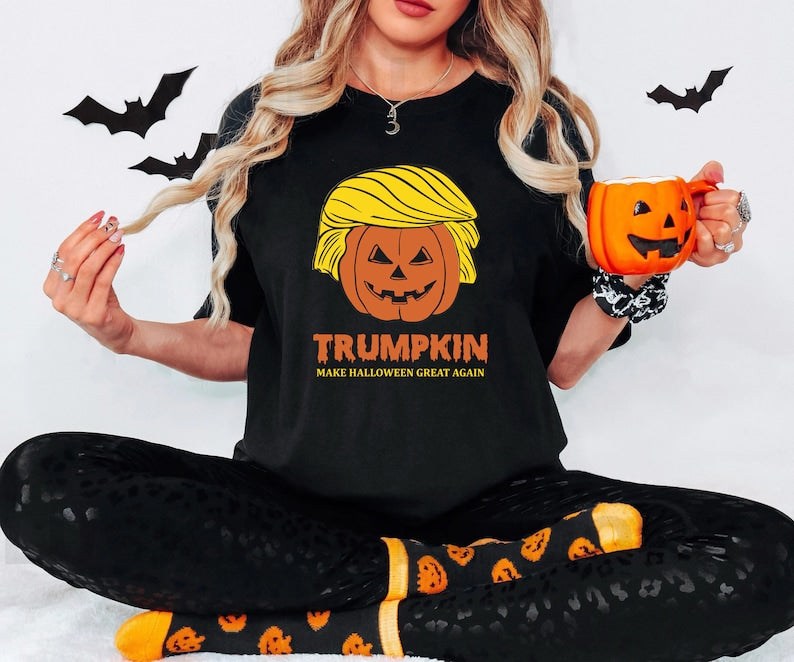 Trump Halloween Shirt, Trump 2024 Sweatshirt, Trumkin Make Halloween Great Again Shirt, Halloween Pumpkin Shirt, Spooky Season