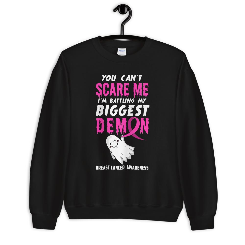 Breast Cancer Awareness You Can’t Scare Me Halloween Sweatshirt