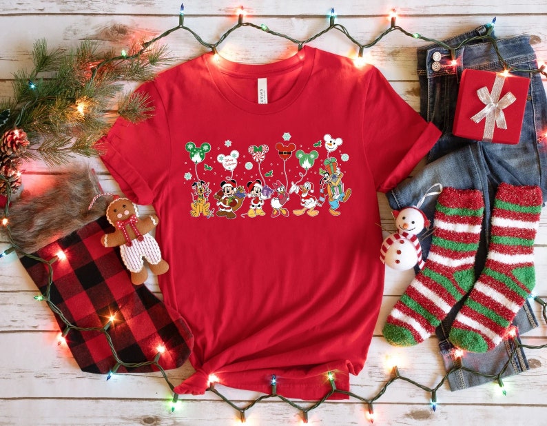 The Magic Kingdom x LookSy Christmas Mouse And Friends Shirt, Christmas Friends Shirt, Disney Christmas Shirt, Disney World Shirt, Disney Christmas Family Shirt