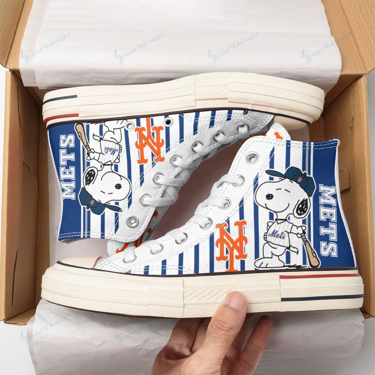 New York Mets New High Top Canvas Shoes 51