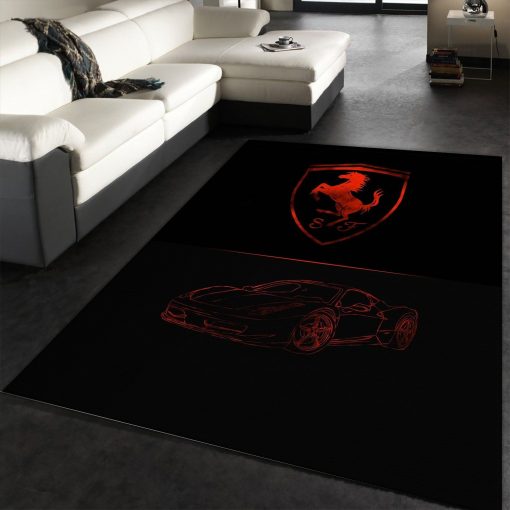 Ferrari Mb Rug All Over Print Logo Custom Area Rug Carpet Full Sizes Home Living Rug Carpet Decor