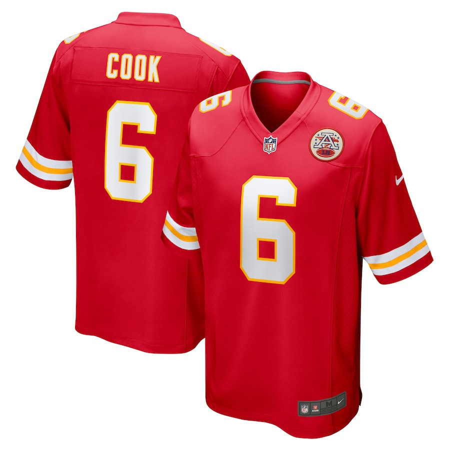 Bryan Cook Kansas City Chiefs Game Player Jersey – Red