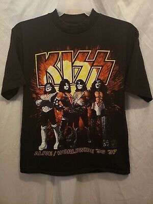 Vintage Kiss Alive Worldwide Tour S 1996 1997 Irvine Ca Tou shirt