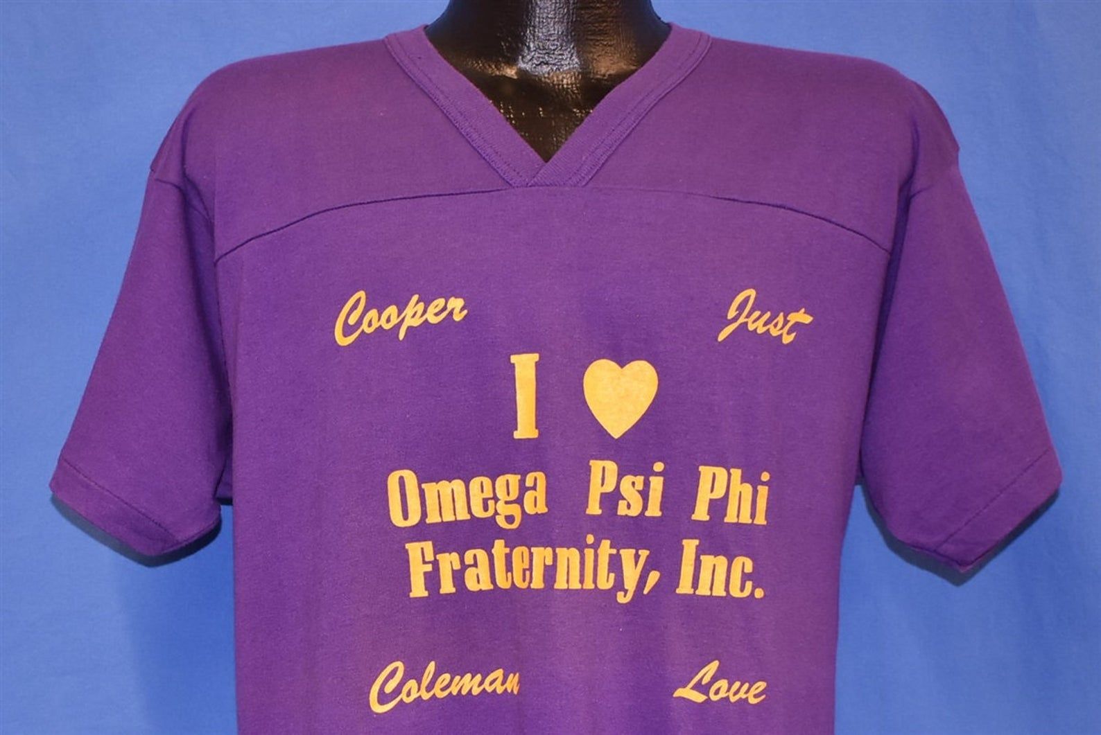 80S I Love Omega Psi Phi Fraternity Cooper Coleman Heart T-Shirt