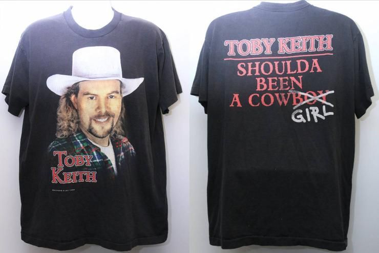 Rare 1996 Vintage Toby Keith Shoulda Been A Cowboy Single Stitch Tour Sz X Exclusive Shirt