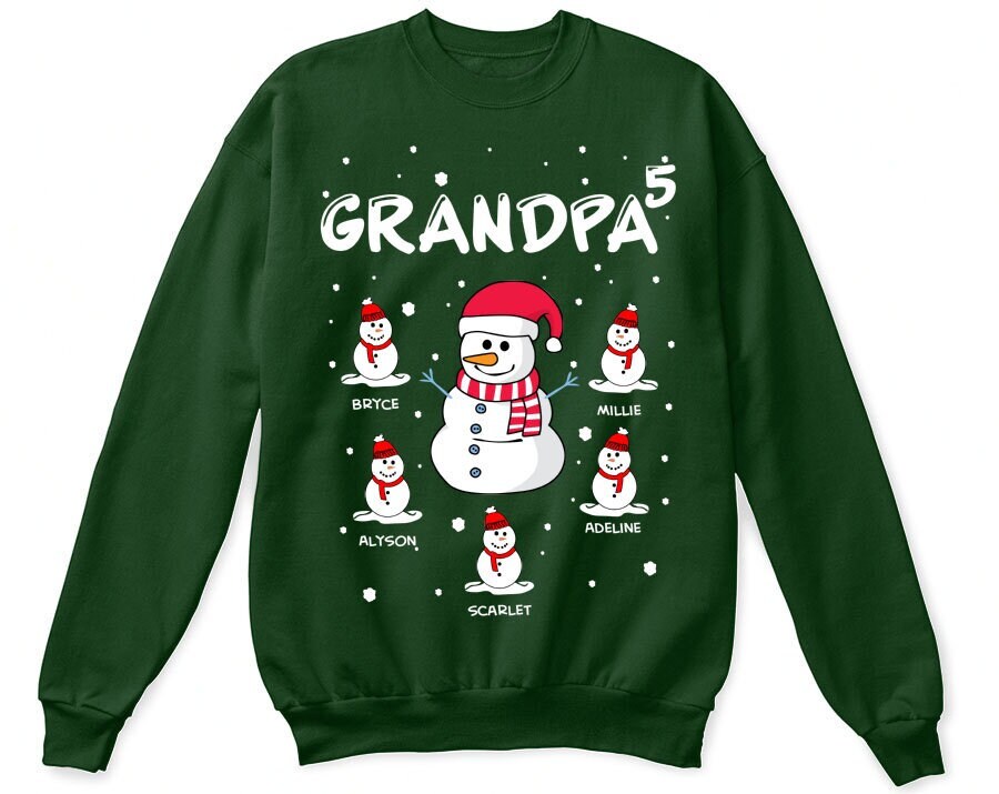 Grandpa christmas shirt, grandpa christmas gift, grandpa christmas sweater, grandpa personalized shirt, grandpa personalized gift christmas