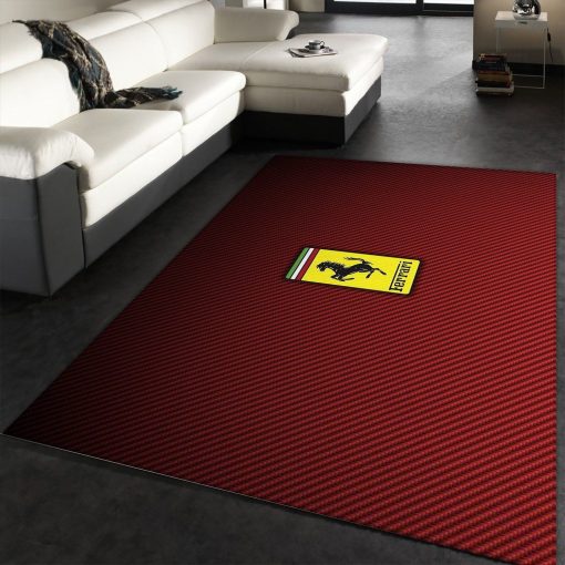 Funmozar Ferrari Logo Family Rug All Over Print Logo Custom Area Rug Carpet Full Sizes Home Living Rug Carpet Decor