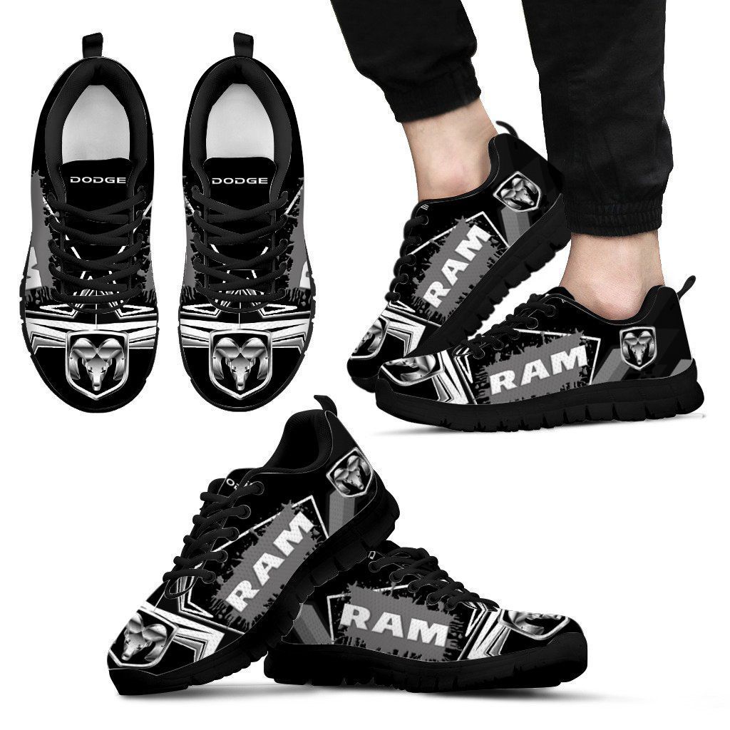 3D Printed Dodge Ram LPH Sneakers Ver 3 For Men & Women (Black)