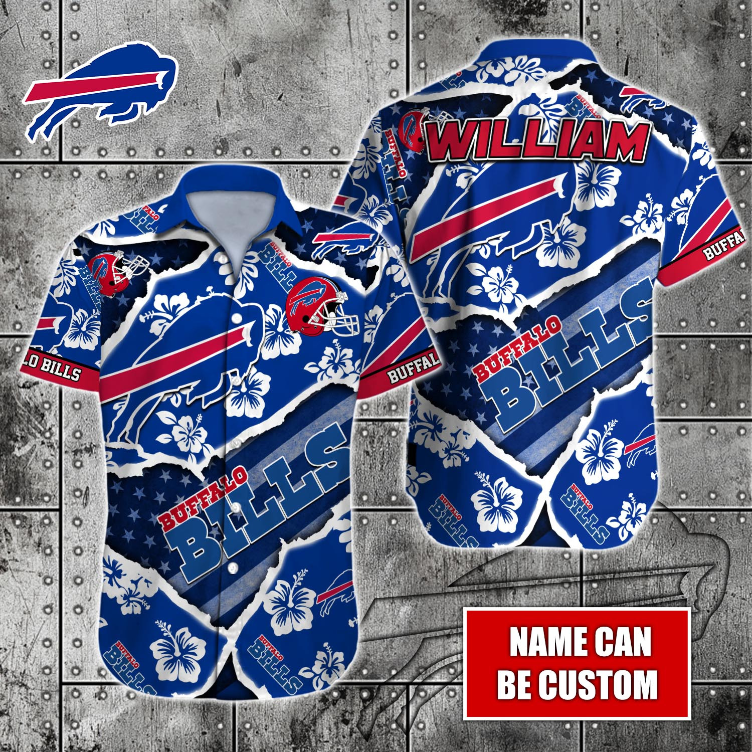 Buffalo Bills Nfl-Hawaiian Shirt Custom T-41101