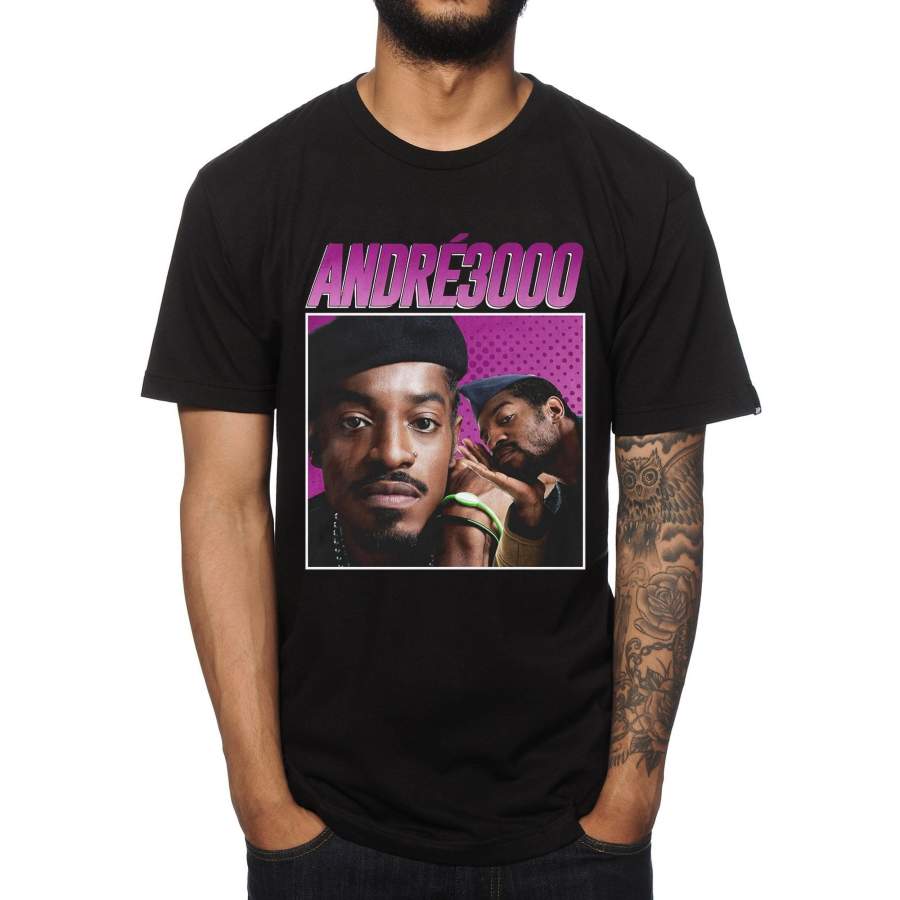 Andre 3000 Vintage Mens T-Shirt Graphic Tee Short Sleeve Men Tops S-Xxxl