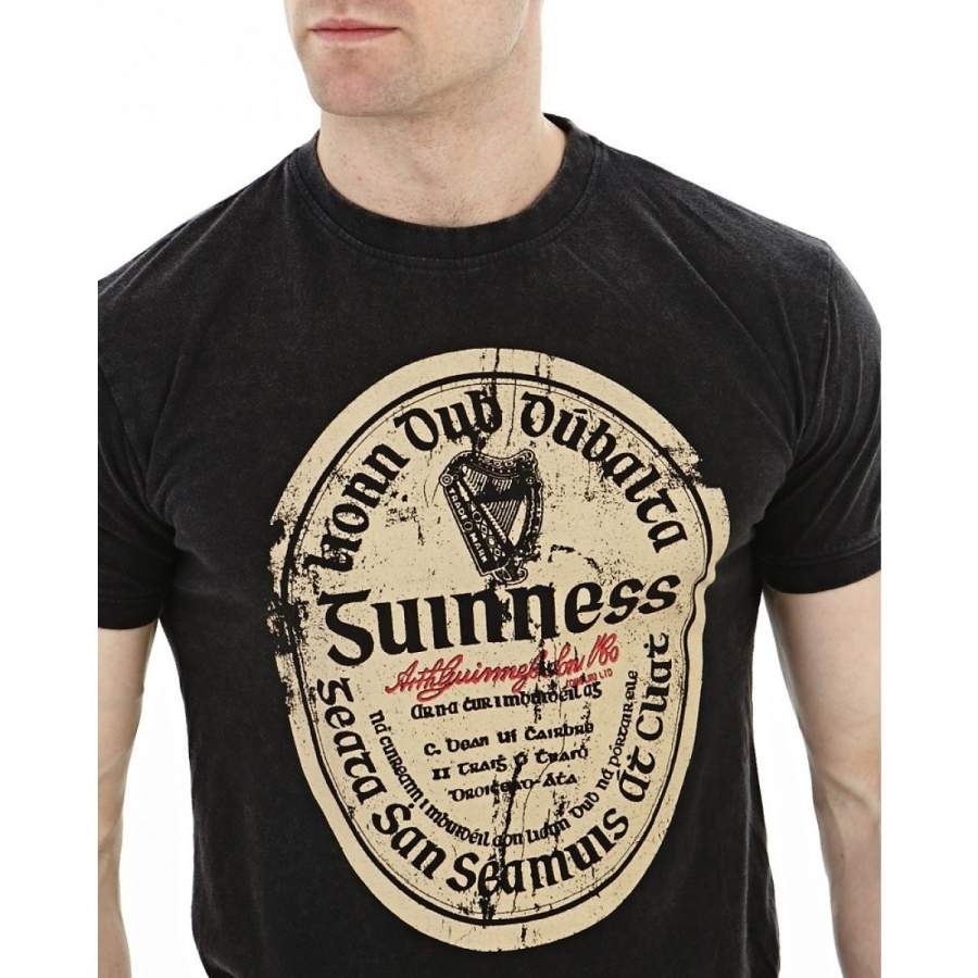 Guinness Label Vintage Men’S Fashion T-Shirt Men Fashion Shirt Men T Shirt Men Summer Tshirt